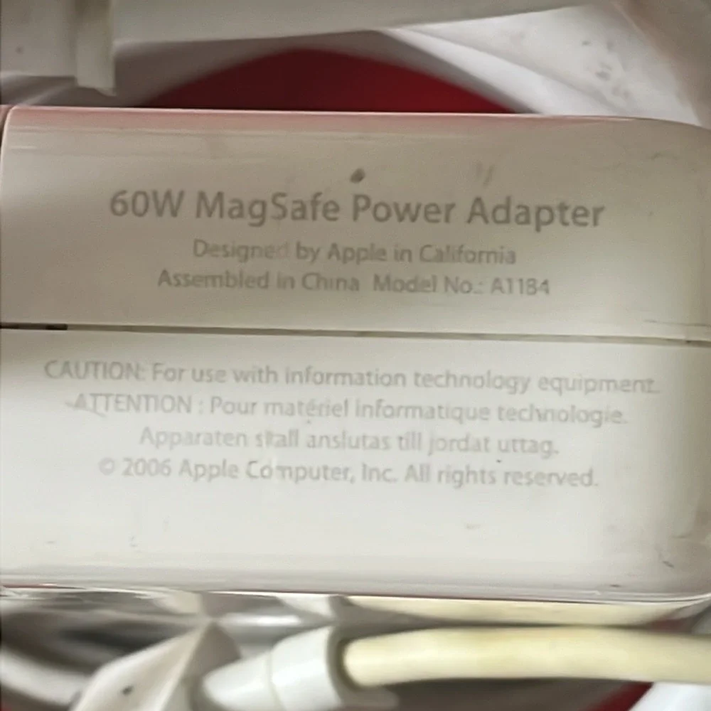 Apple 60W MagSafe AC Power Adapter MacBook 060795
